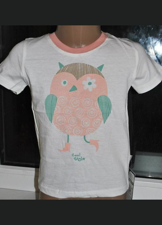 Молочна літня футболка на дівчинку сова Robinzone