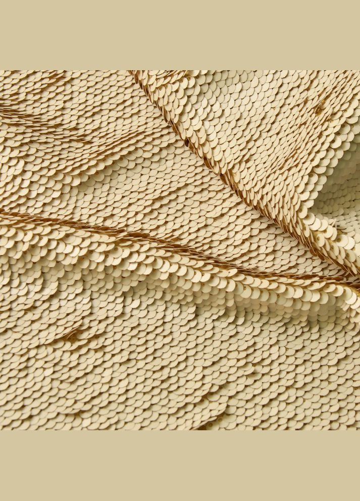 Ткань паетка Премиум декоративная нарядная блестящая ткань беж/золото IDEIA (308351819)