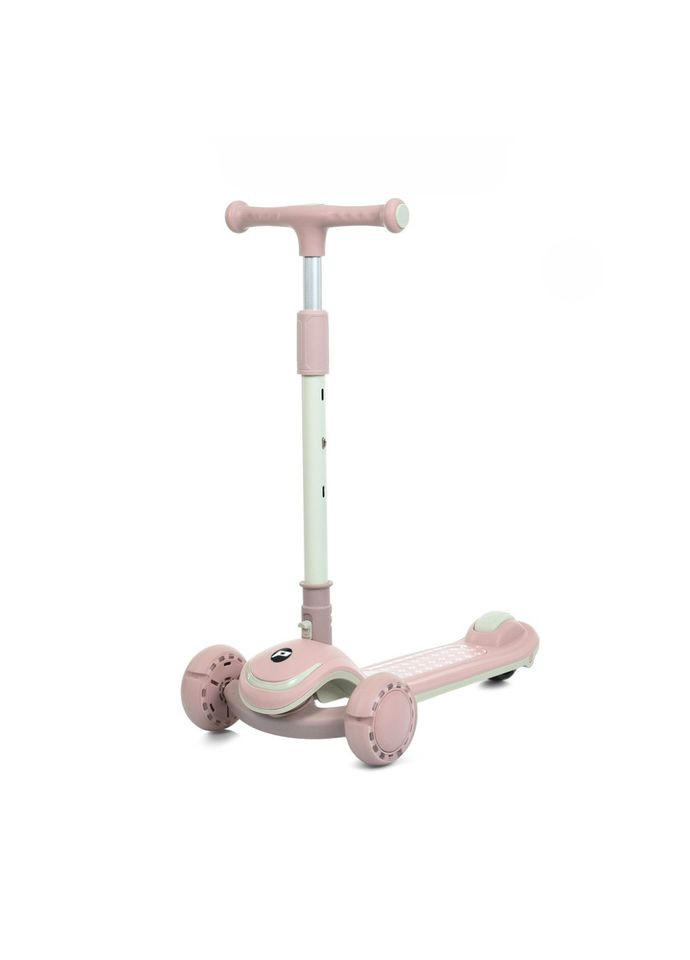 Детский трехколесный самокат JR3-128 со светящимися колесами для девочек от 3 лет складной с музыкой Bambi (368757500)
