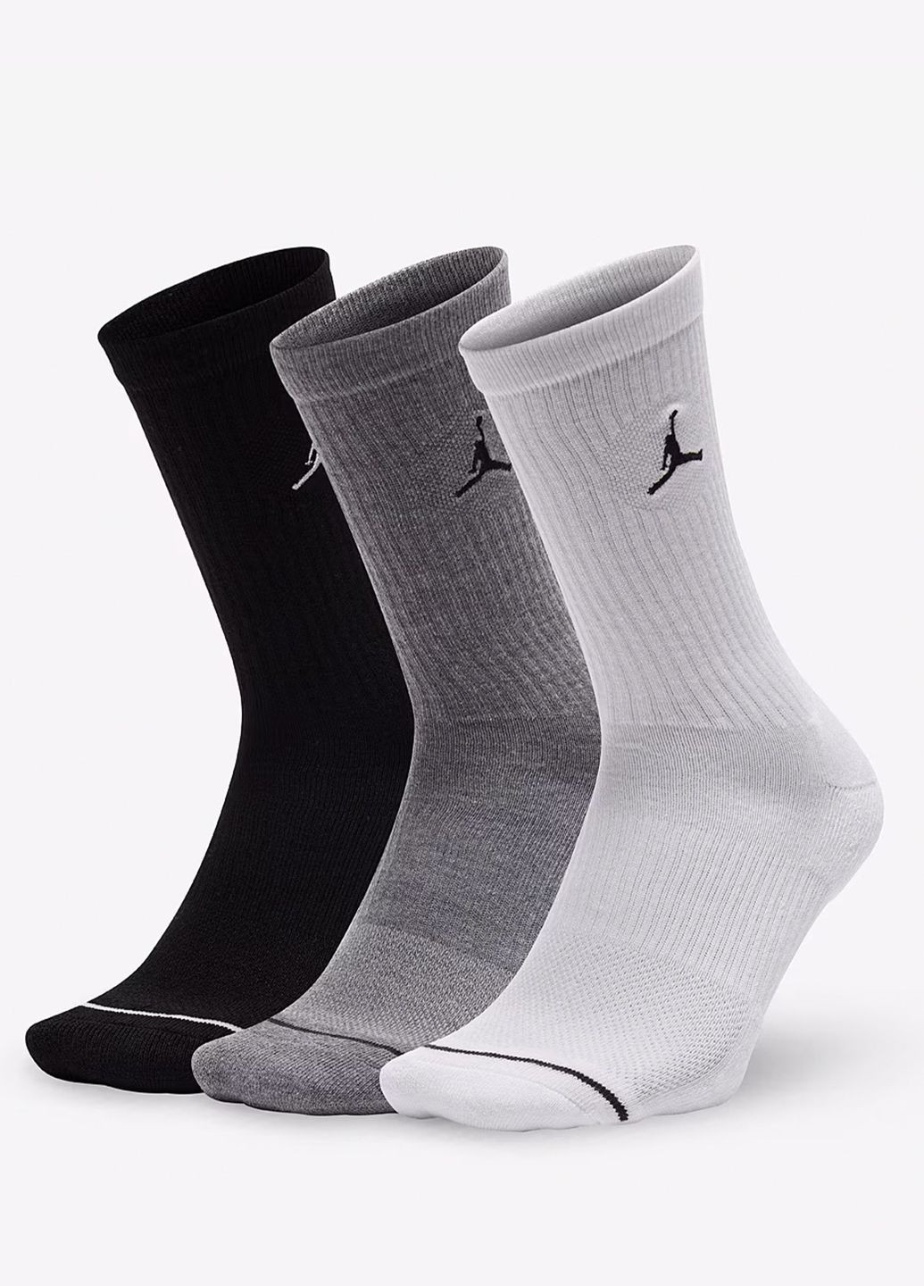 Шкарпетки Everyday Crew Socks DX9632-914 чорні/білі/сірі Jordan (284176188)