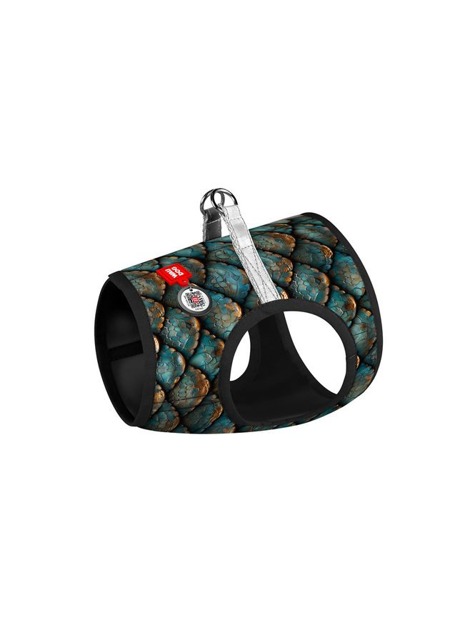 Шлея для собак м'яка Clothes з QR адресником, малюнок "Луска",, В 46-50 см, С 43-45 см WAUDOG (363199755)