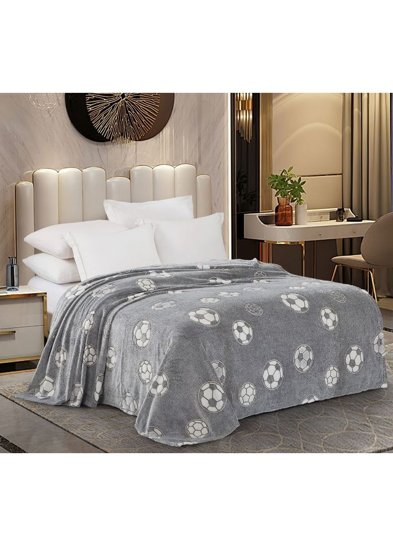 Плед фліс «Футбольні м’ячі»і 150x200 см Різнокольоровий Love You (362696346)