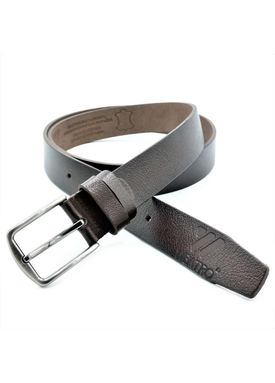 Шкіряний чоловічий ремінь Темно-коричневий пояс для чоловіків натуральна шкіра ProDobro (364668263)