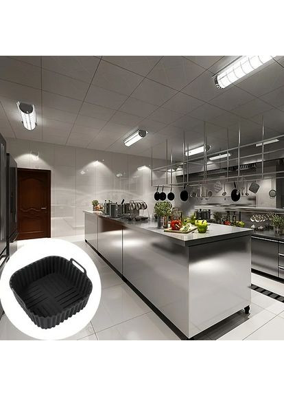 Форма квадратна силіконова для аерогрилю мультипечі та фритюрниці UK-7040 No Brand (356112266)