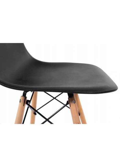 Крісло для кухні на ніжках В-173 FULL KD чорне (4 шт) Bonro (341533510)