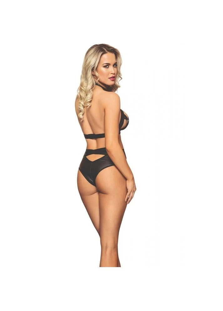 Сексуальне боді з блискавкою спереду L/XL, чорне Sunspice (303892365)