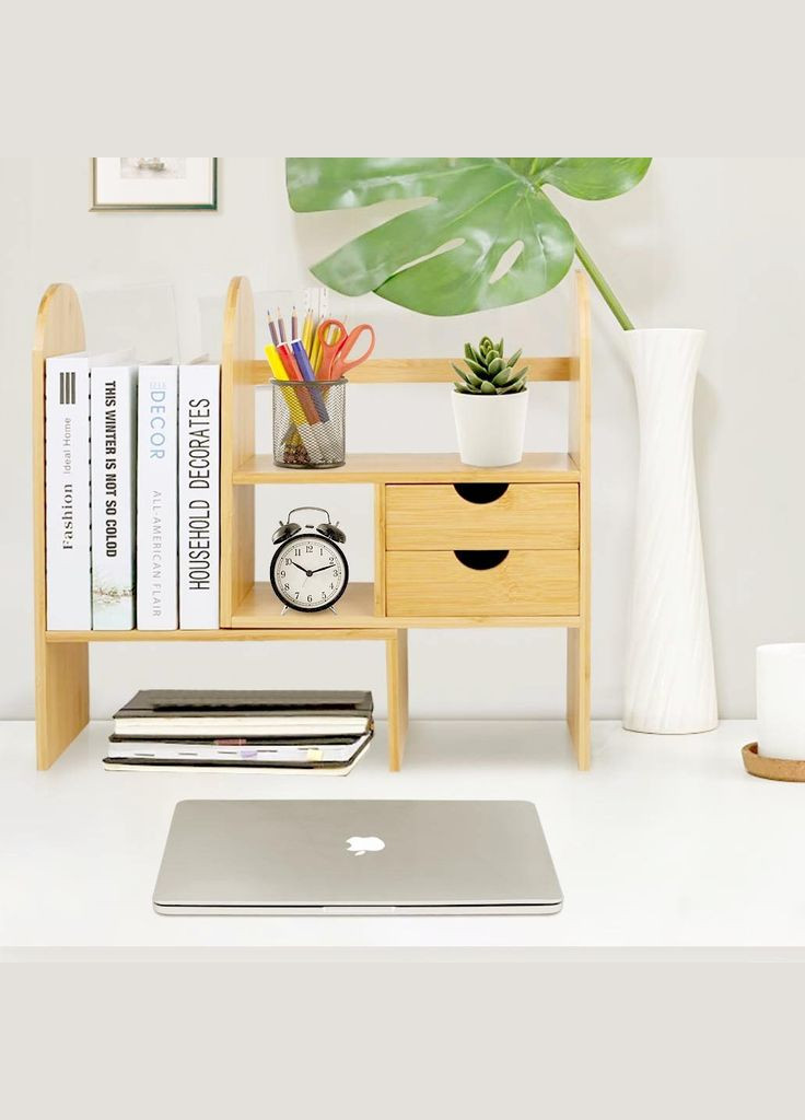 Настільна книжкова полиця з дерева Крапівін ваніль (КПЛ-002402) No Brand (328414339)