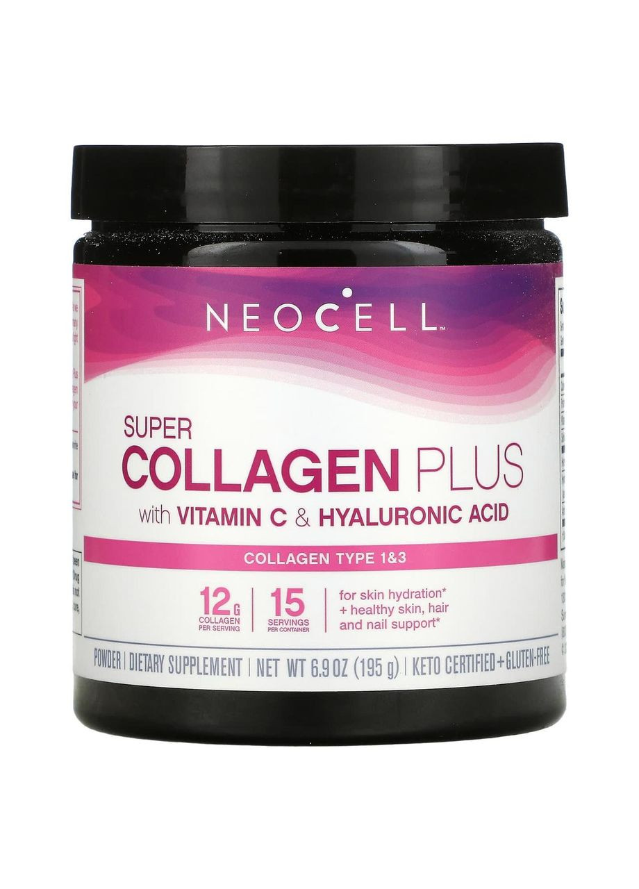 Колаген для шкіри (комплекс), Collagen,, з вітаміном C і гіалуроновою кислотою, 195 г Neocell (362368797)