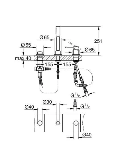 Змішувач для ванни ESSENCE NEW Grohe (401883822)
