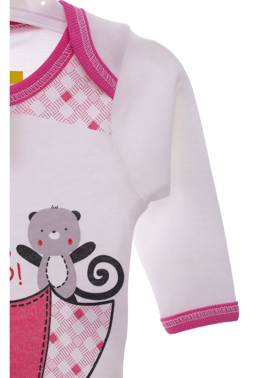 Рожевий демісезонний боді зі штанами для дівчинки трикотажні 12 рожевий 62 см (36907) BABYKROHA