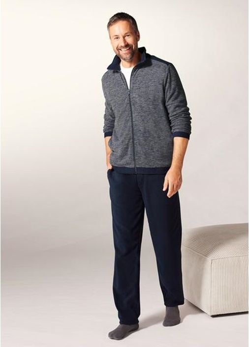 Серо-синий зимний костюм флисовый(кофта+штаны) Livergy