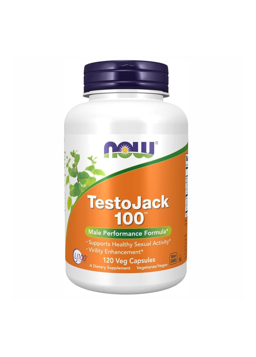 TestoJack 100, 120 растительных капсул Now Foods (347600398)