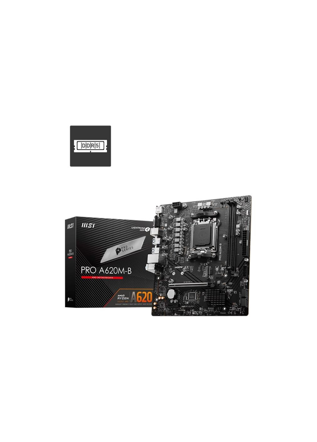 Материнская плата PRO A620M-B sAM5 A620 2xDDR5 M.2 HDMI D-Sub mATX MSI (317863465)