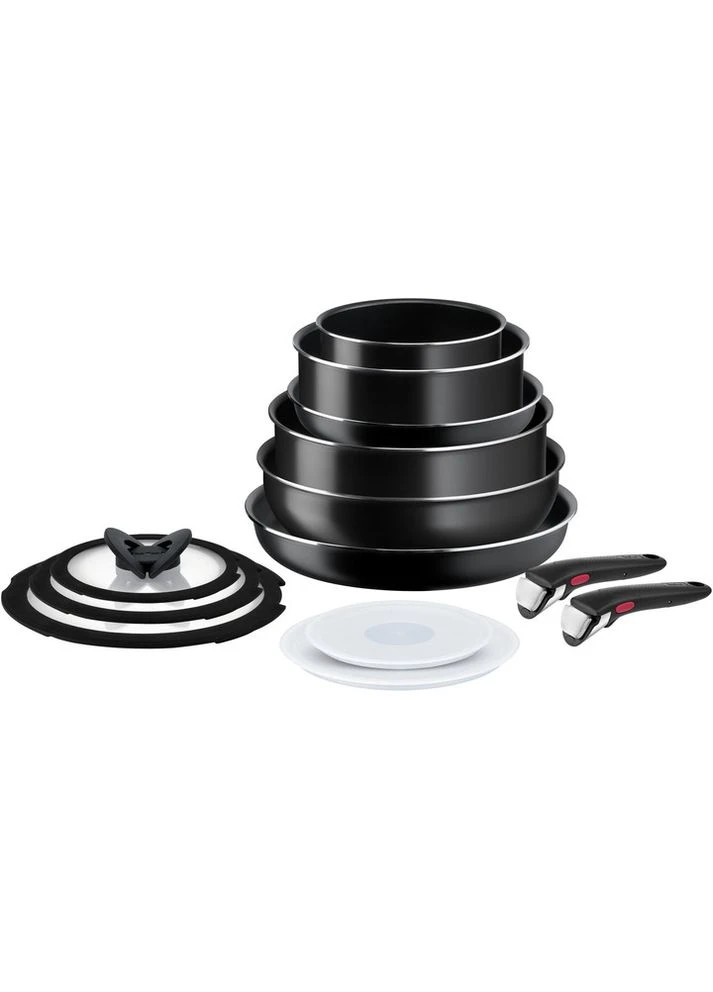 Набір посуду Ingenio Easy Сook & Сlean L1539843 13 предметiв чорний Tefal (381650638)
