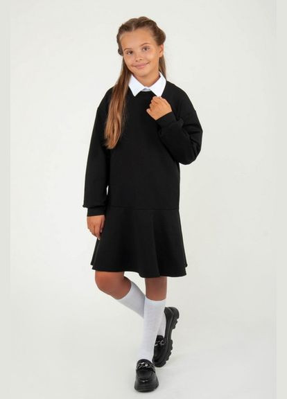 Чорна сукня для дівчаток 05-2821-144в 128 см Авекстекс (331622395)