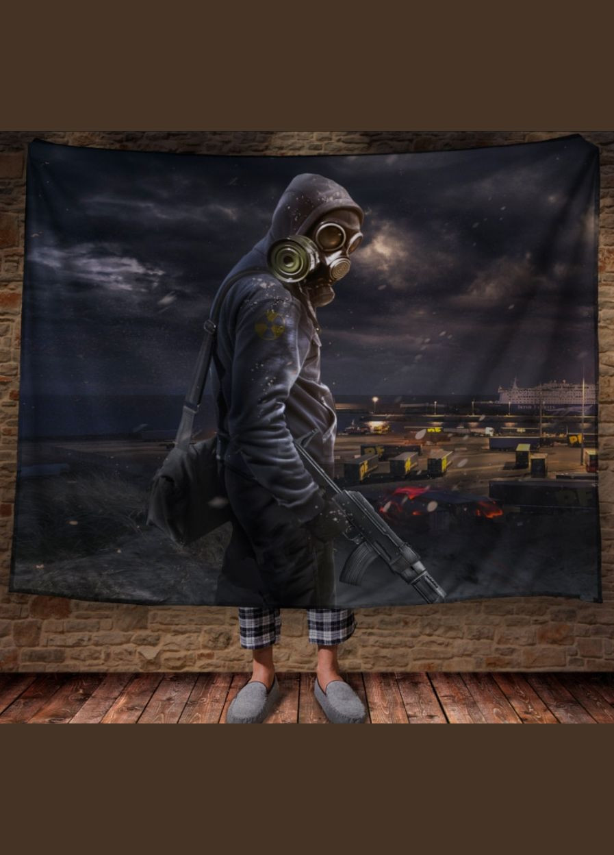 Плед с 3D принтом Сталкер Перша Креативна мануфактура PERFECTUS Плед (301869851)