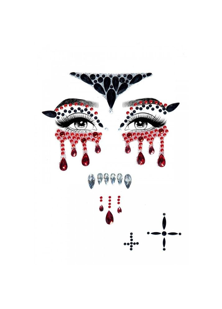 Маска вампіра зі страз Vampire Rhinestone StickOn Jewels Leg Avenue (298919267)