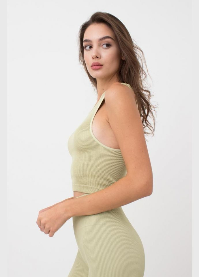 Топ жіночій безшовний на широких бретелях в рубчик Giulia HALTER TOP RIB (296470299)