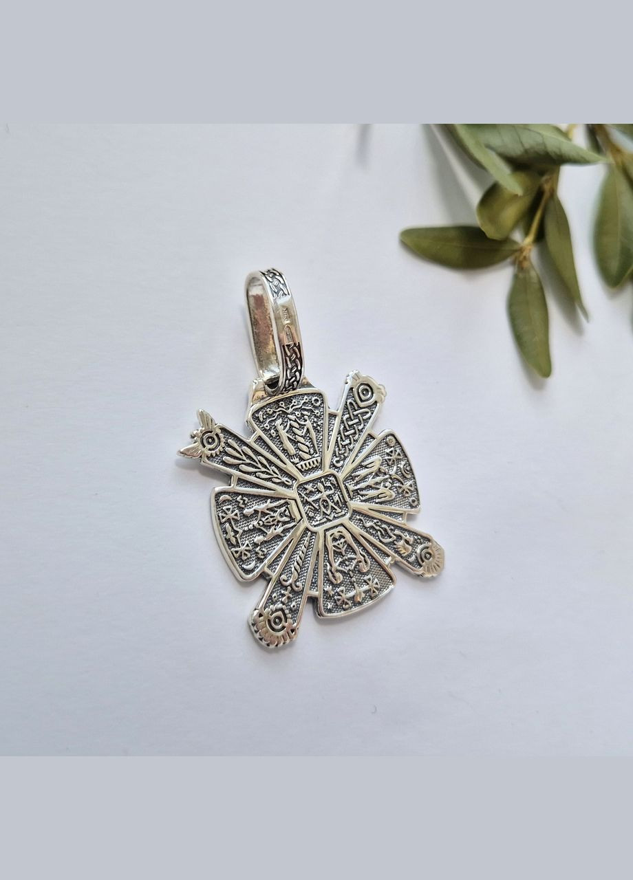 Срібна підвіска оберіг амулет Крес чорнене срібло 925 проби (АРТ.93668) 8.70г No Brand (337656683)