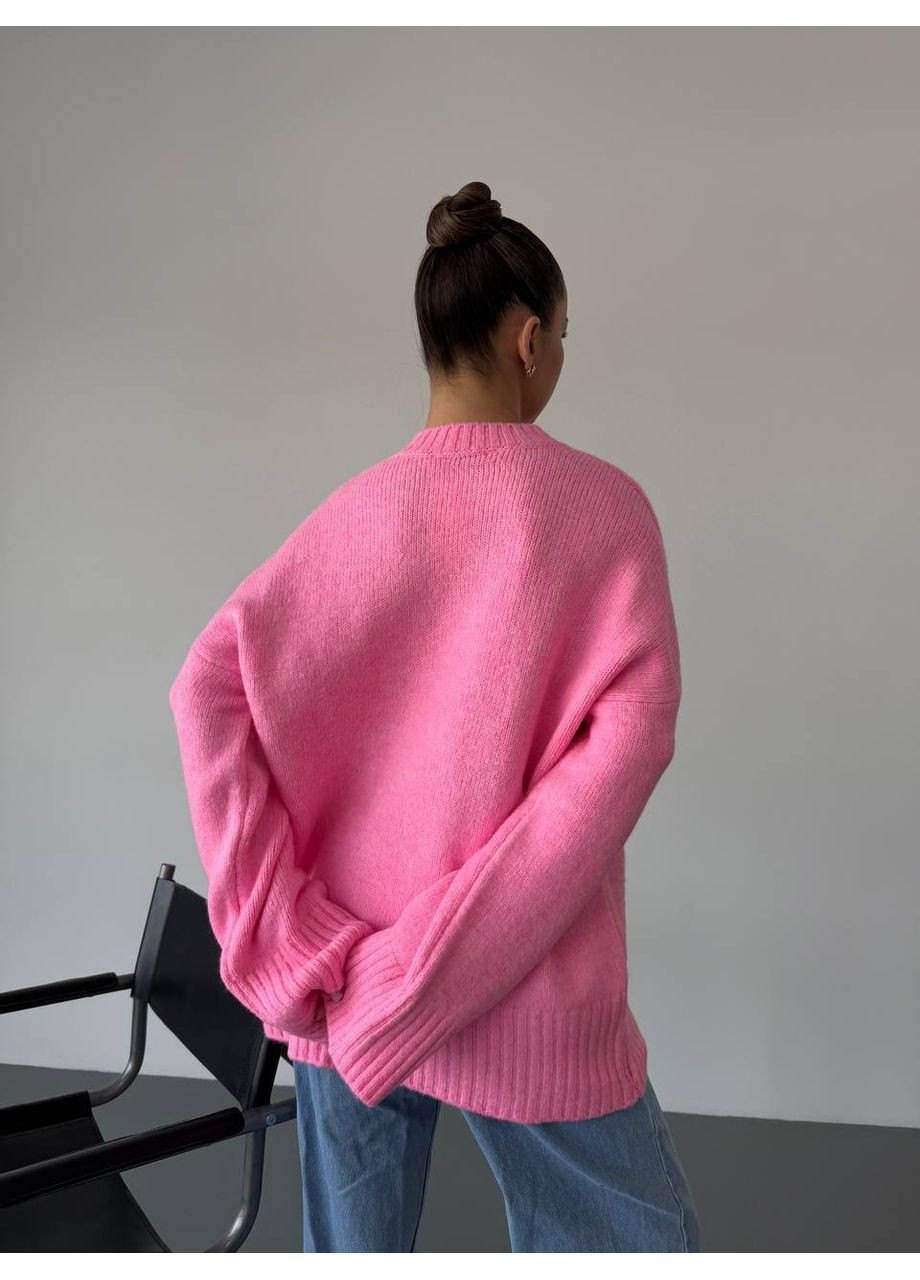 Розовый демисезонный 🔥 свитер-топ продажа из мягкой вязки – тренд сезона для ярких образов! размерная сетка в описании DK/DL Мода без кордонів