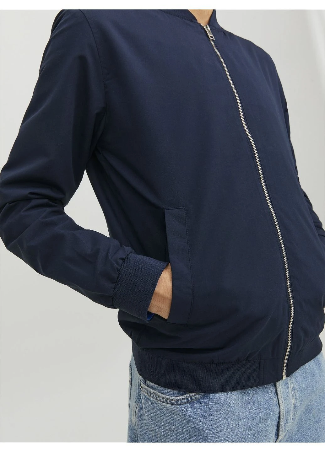 Бомбер,темно-синій,JACK&JONES Jack & Jones (383436451)
