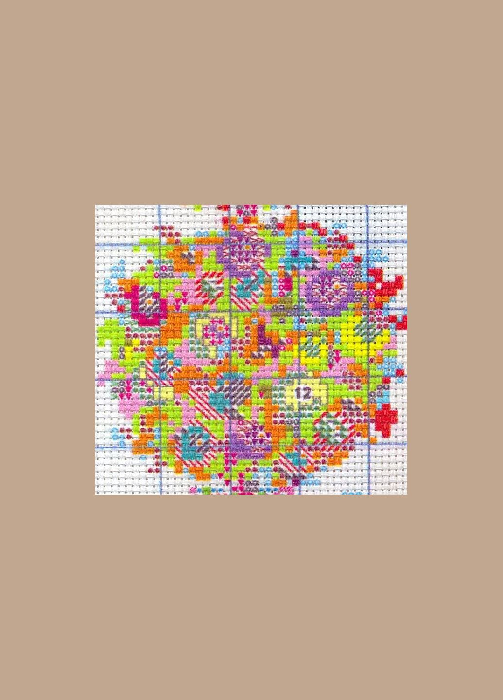 Набор для вышивания по нанесённой на канву схеме "Colorful rich tree". AIDA 14CT printed, 17*31 см Joy Sunday (313613009)