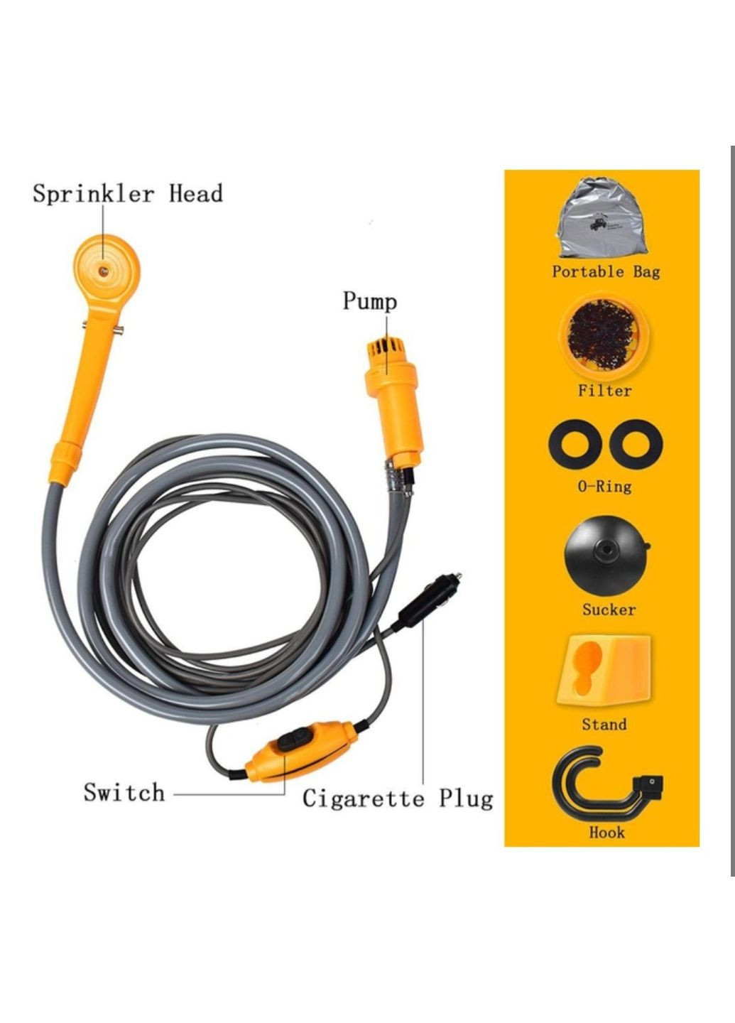 Літній душ з електричною помпо No Brand (341304554)