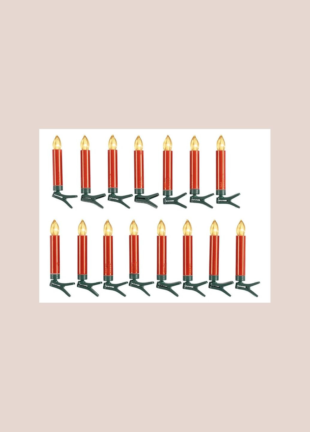 Бездротові LED свічки на ялинку 15 шт з пультом, таймером та батарейками IP44 RGB гірлянда Livarno home (337358703)