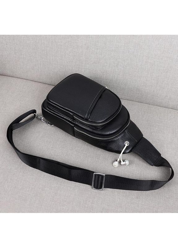 Сумка-слинг мужская черная через плечо из натуральной кожи A25F-515-1A Tiding Bag (336551834)