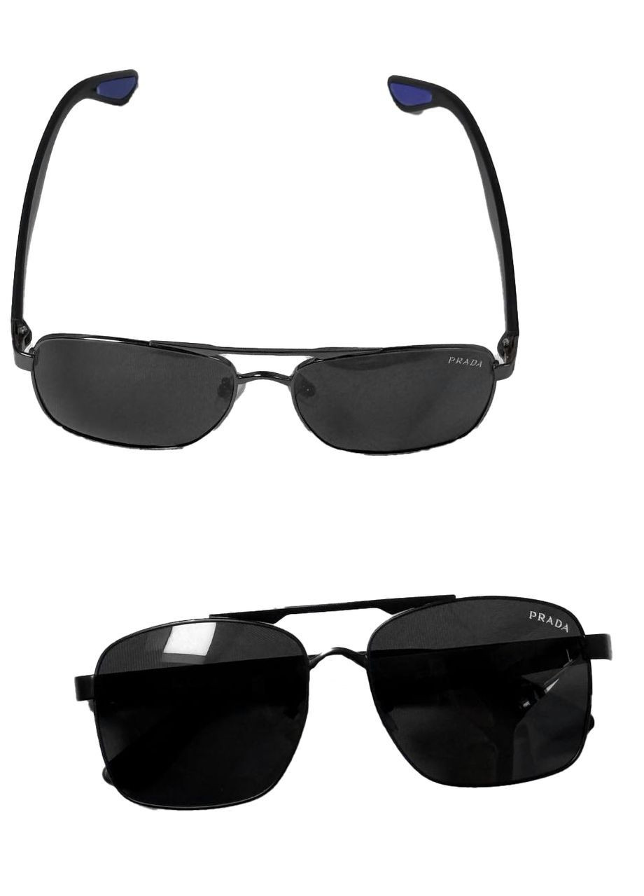 Стильные мужские очки в черном цвете с логотипом. No Brand (367582898)