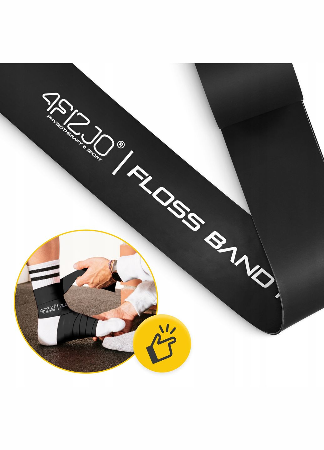 Лента компрессионная для флоссинга Floss Band 207 x 5 x 0.1 см Black (P-5905973405256) 4FIZJO (324264875)
