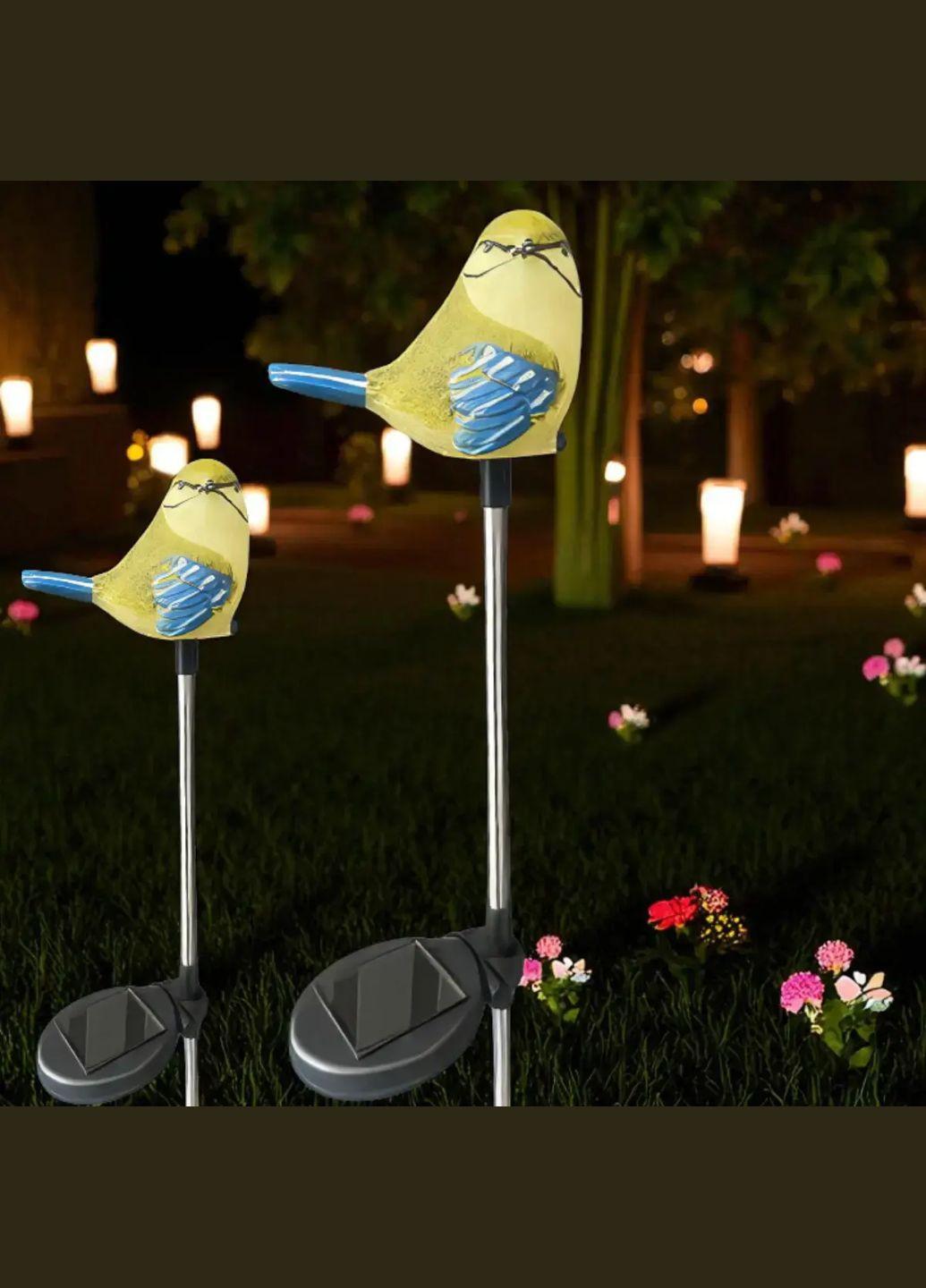 Садовый светильник на солнечной батарее 1шт, Птица / Декоративный фонарь / Уличный светильник на аккумуляторе No Brand (371913196)