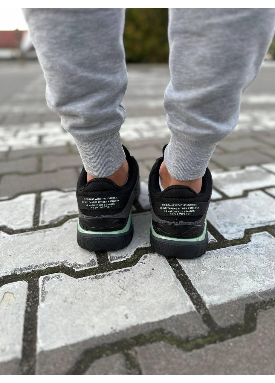 Сірі Зимовий кросівки чоловічі adidas niteball grey black winter fur адідас найтбол No Brand