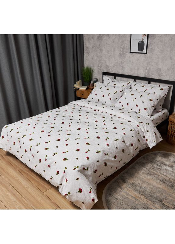 Комплект постельного белья Бязь Gold Люкс Двуспальные 175х210 наволочки 4х70х70 (MS-820009669) Moon&Star Romantic Rose (356113845)