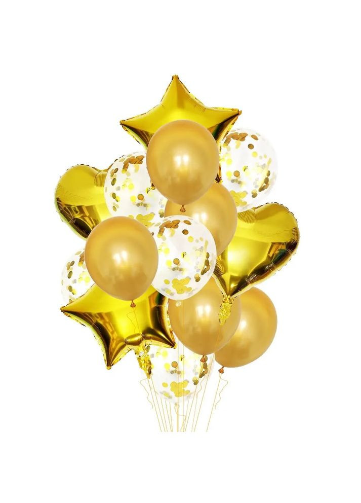 Набір латексних кульок "Золотий" 14шт, Gemar No Brand (302314201)