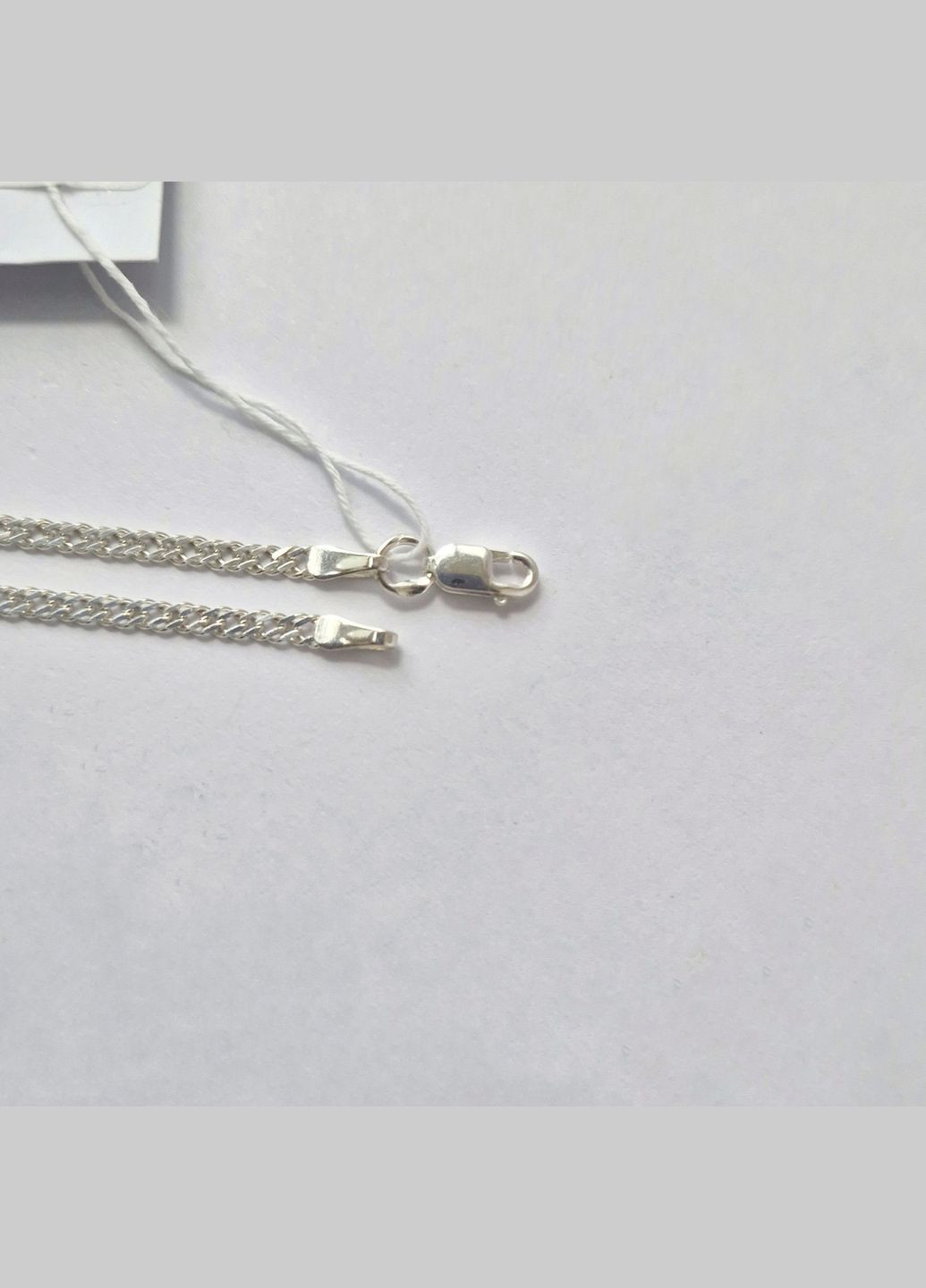 Срібний плоский ланцюжок ланцюг Ромб плоский см срібло 925 проби 3.43г р40 No Brand (326602743)