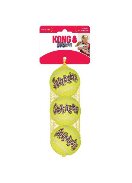 Игрушка воздушный теннисный мяч для собак AirDog SqueakAir Ball S 5.1 см 3 шт Желтый (035585775159) KONG (315492534)
