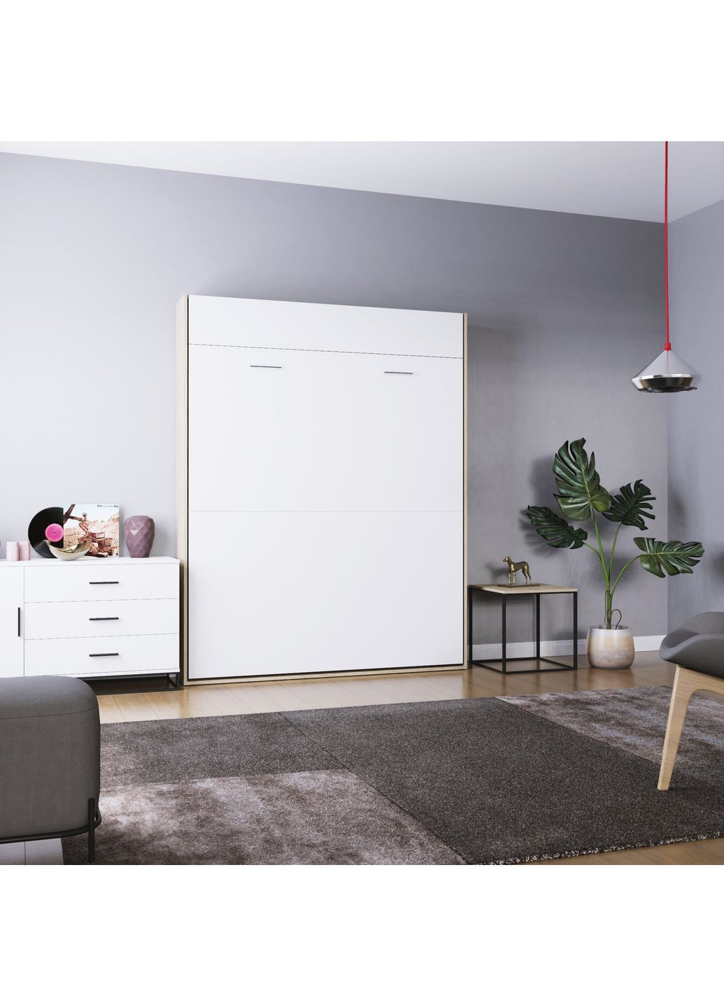 Кровать-трансформер Mitra 1,6 1708х2154х2120 К - Дуб сонома / Ф - Нимфея альба (SM02131900000) Art In Head (337309258)