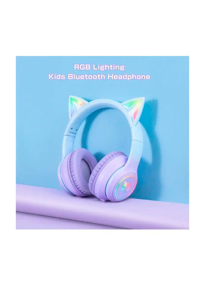 Навушники Bluetooth з підсвіткою B90 Gaming CAT with LED фіолетові Onikuma (282928383)