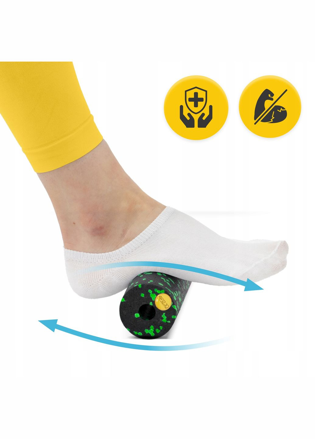 Массажный ролик Mini Foam Roller 15 x 5.3 см (валик, роллер) Black/Green () 4FIZJO P-5907222931950 (345712647)