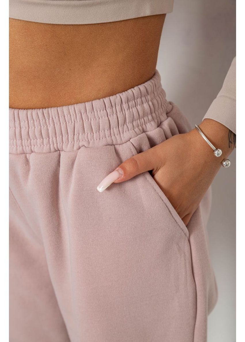 Спортивні штани жіночі на флісі, колір мокко, 238R58671 Ager (358516460)