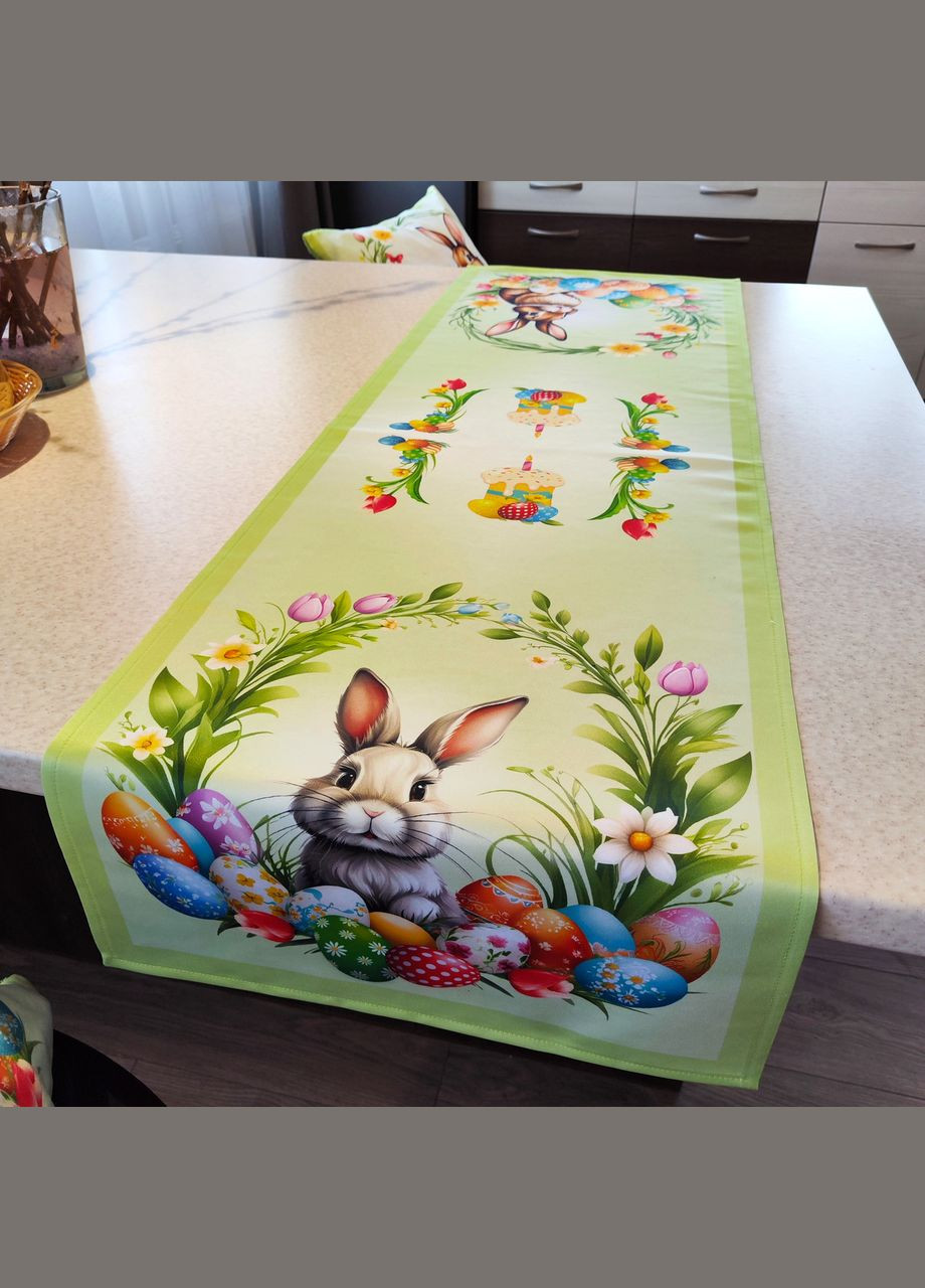 Доріжка на стіл з водовідштовхуючої тканини, пасхальна настільна доріжка, ранер святковий великодній Maystat (305664956)