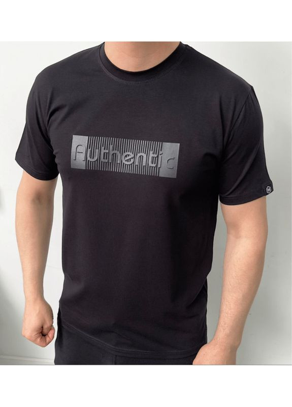 Чорна чоловіча футболка з написом Hector