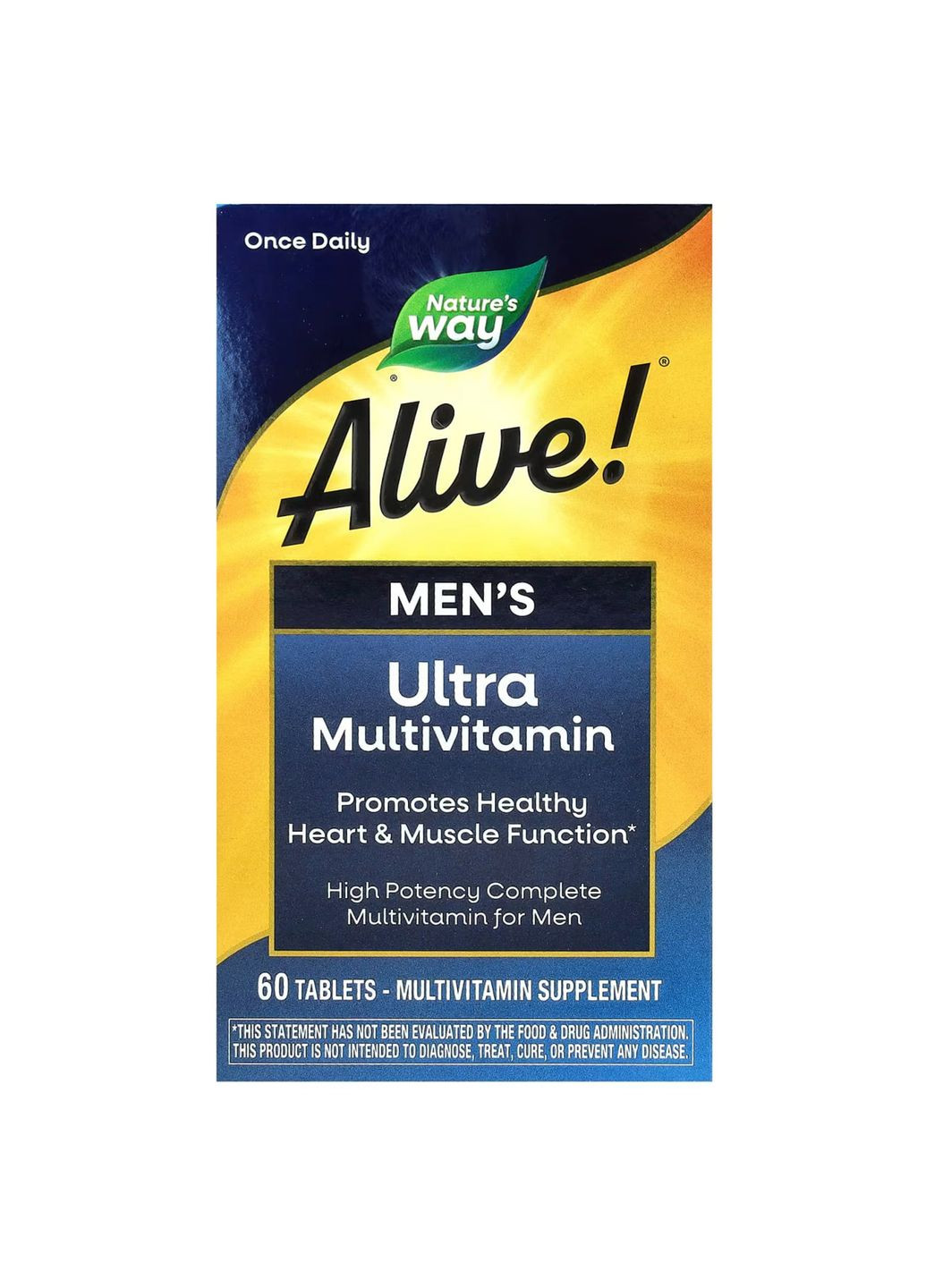 Мультивитамины для мужчин, Alive! Men's Multi-Vitamin,, 60 таблеток Nature's Way (362370949)