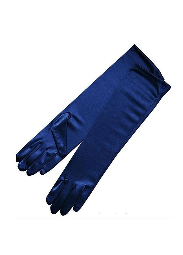Перчатки атласные темно-синие выше локтя No Brand (356676129)