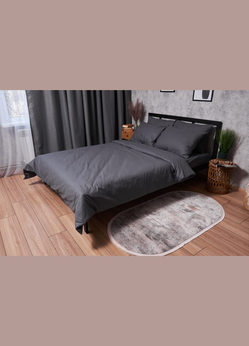 Комплект постельного белья Бязь Gold Люкс полуторный 143х210 наволочки 4х70х70 (MS-820003204) Moon&Star Dark Blue (288043641)