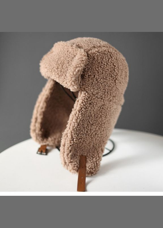 Шапка-ушанка бомбер р55-57 Коричневый No Brand (315137544)