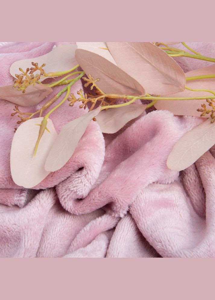 Тканина махрове полотно Велсофт, 175 см, 400 г/м2, м'яка тканина для пледів, халатів, піжам, покривал пудра IDEIA (315150675)