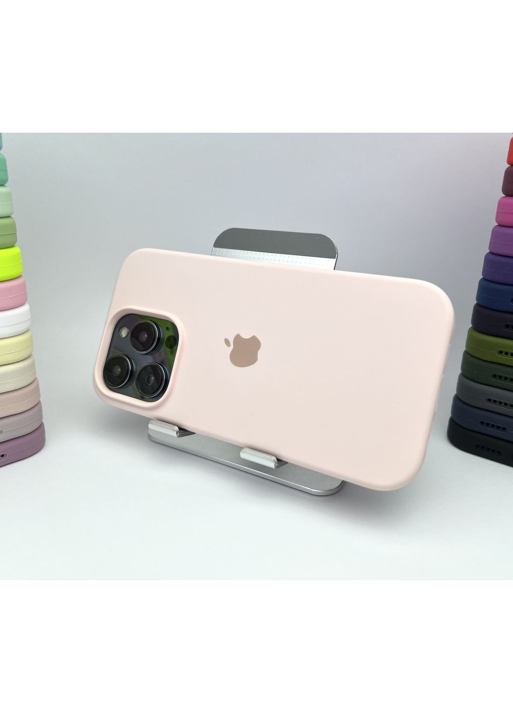 Чохол на 14 PRO Silicone case мікрофібра силіконовий чохол для айфона 14 ПРО / pind sand cover No Brand (369137576)