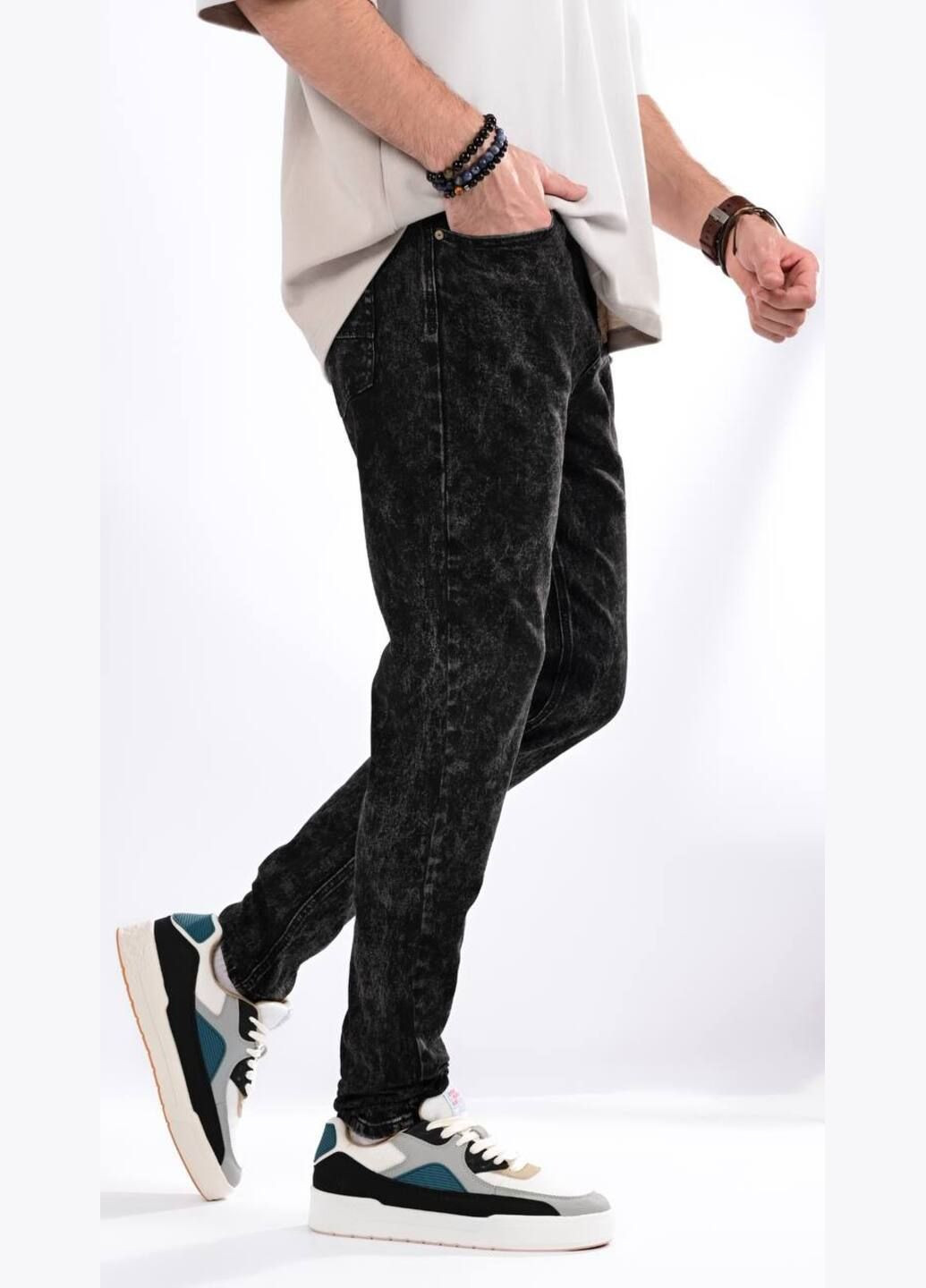 Графитовые джинсы мужские No Brand